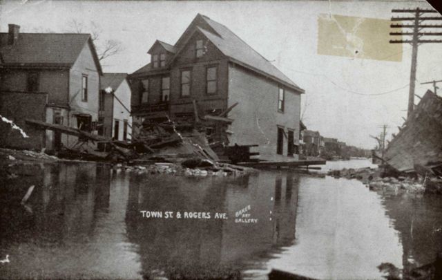 The corner of Town Street and Rogers Avenue. Picture
