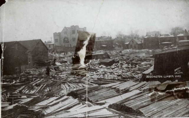 The remains of Doddington Lumber Yard. Picture