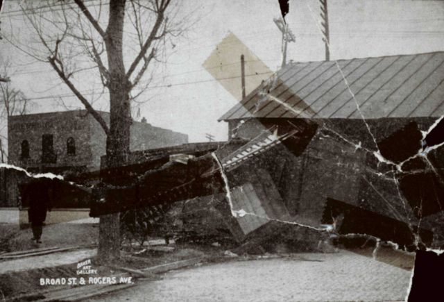 Damage at Broad Street and Rogers Avenue. Picture