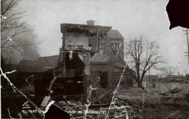 All that is left of a home on Sandusky Street. Picture