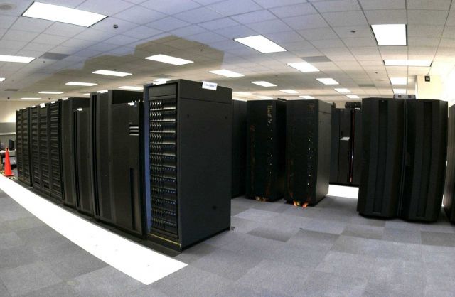 NOAA IBM supercomputers used for climate and weather forecasts. Picture