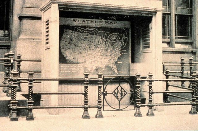 National weather map outside of Department of Commerce Building Picture