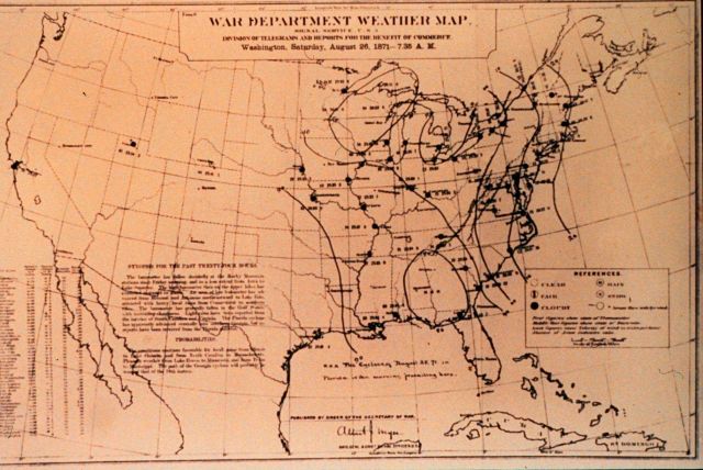 Among earliest Signal Service Weather maps Picture