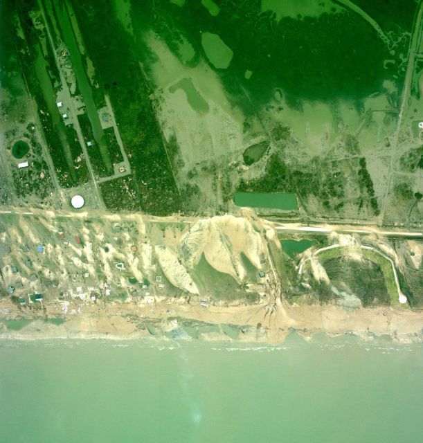 Aerial photograph geo-C25883869 of Texas coast following landfall of Hurricane Ike. Picture
