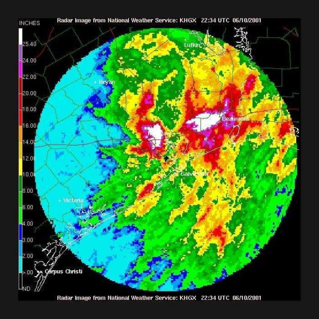 Integrated rainfall totals from Tropical Storm Allison Picture