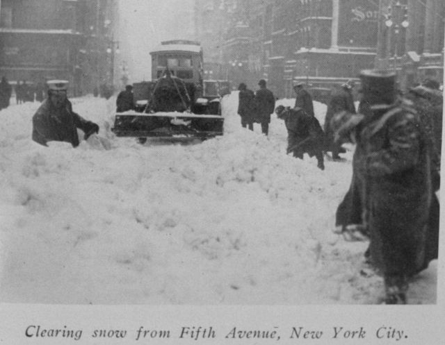 Clearing snow from 5th Avenue, New York City Picture