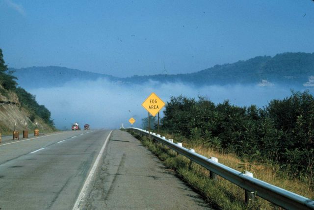 Valley fog in the coast ranges. Picture