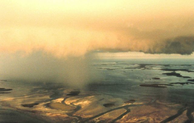 Rain shaft to left - rainfree base of thunderstorm to right Picture