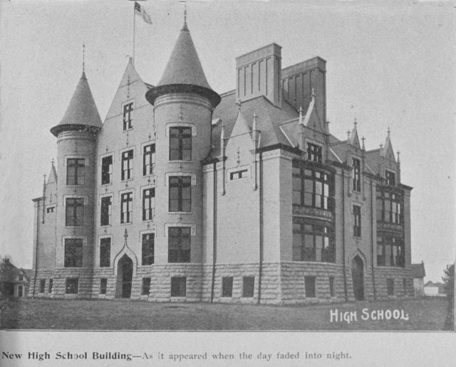 The new high school building as it appeared before the tornado struck Ft Picture