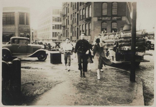Walking down Ship Street after the waters receded Picture