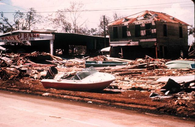 The aftermath of Hurricane Camille. Picture