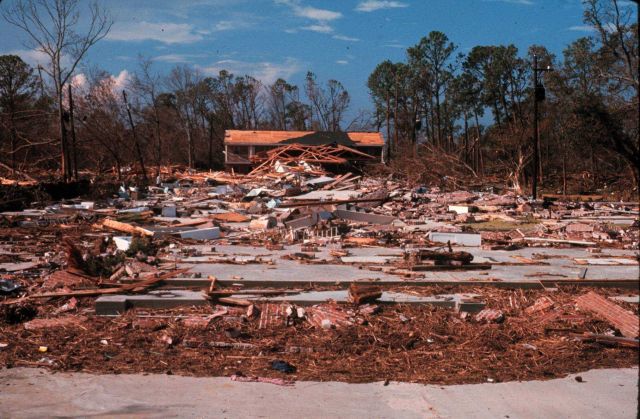 The aftermath of Hurricane Camille. Picture