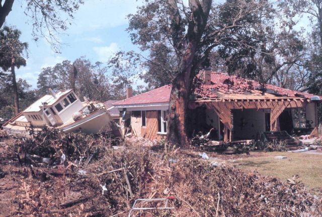 The aftermath of Hurricane Camille. Picture