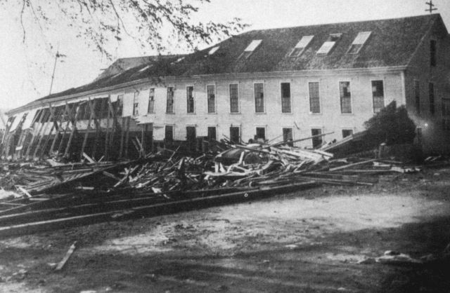 Damage to a building in Bristol Picture