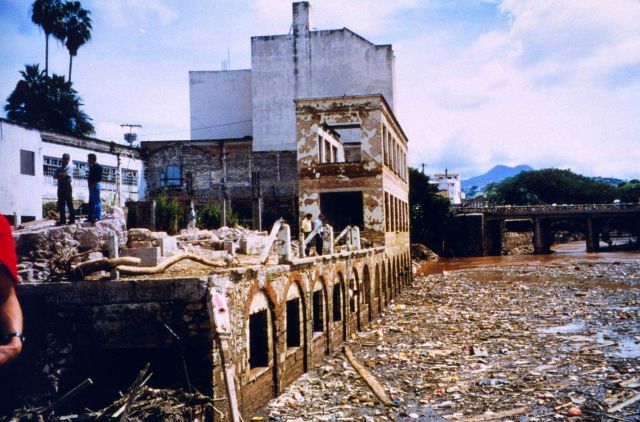 Flood damage along the Choluteca River caused by Hurricane Mitch Picture