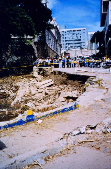 Flood damage along the Choluteca River caused by Hurricane Mitch Picture
