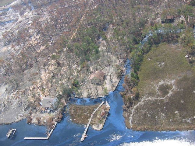 Destoyed homes along St Picture