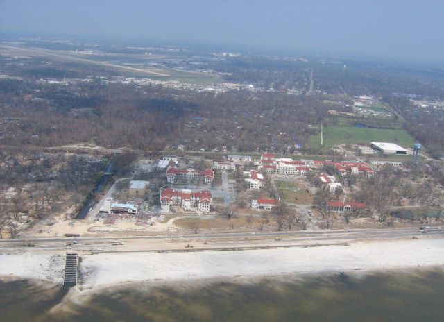 Damage to Gulfport Veteran's Facility. Picture