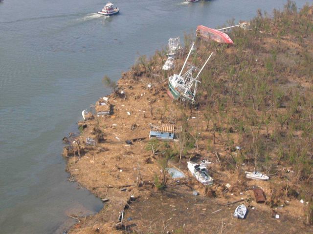 Boats on the bank at Venice. Picture