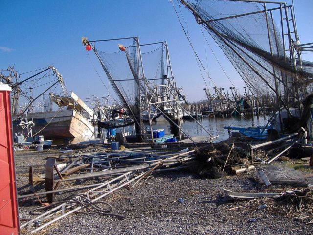 Aftermath of Hurricane Katrina. Picture