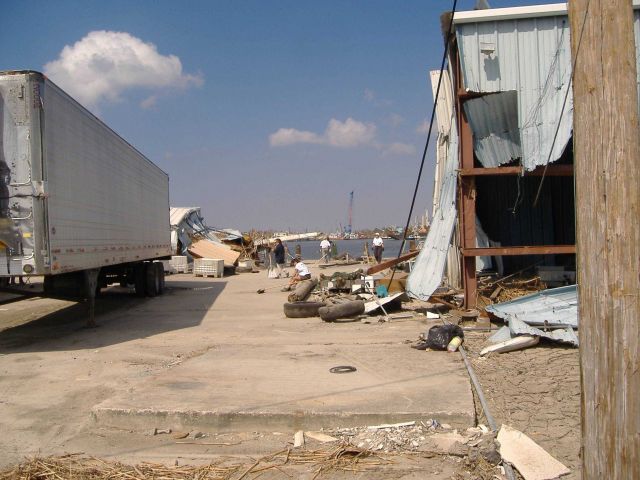 Devastation following passage of Hurricane Katrina. Picture