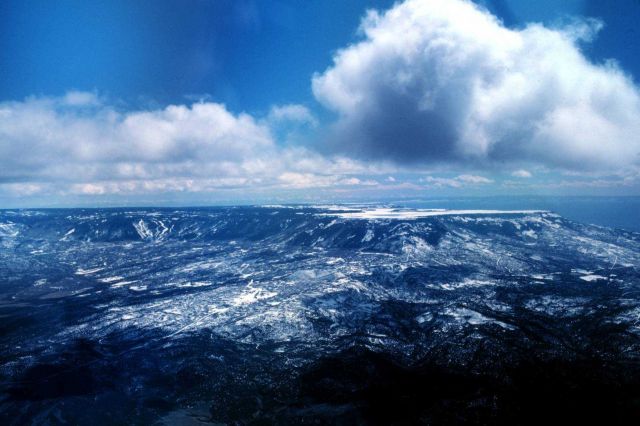 Rocky Mountain snow survey from NOAA aircraft. Picture