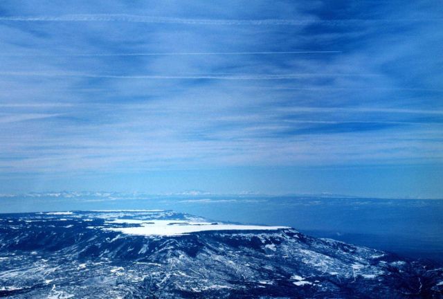 Rocky Mountain snow survey from NOAA aircraft. Picture