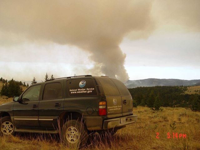 Traveling to wildfires often involves miles of travel on unimproved roads with very dusty conditions Picture