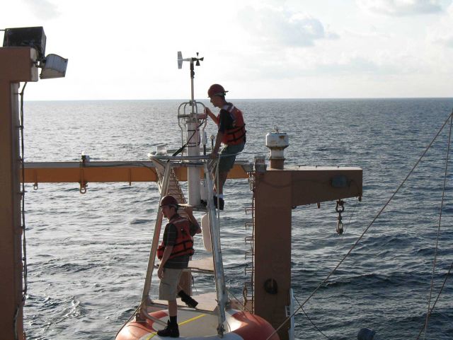 TAO Buoy Array deployment preparations on board the NOAA Ship GORDON GUNTER. Picture