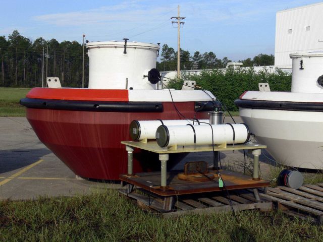 A NOAA tsunami buoy - DART surface buoy - with pressure sensor Picture