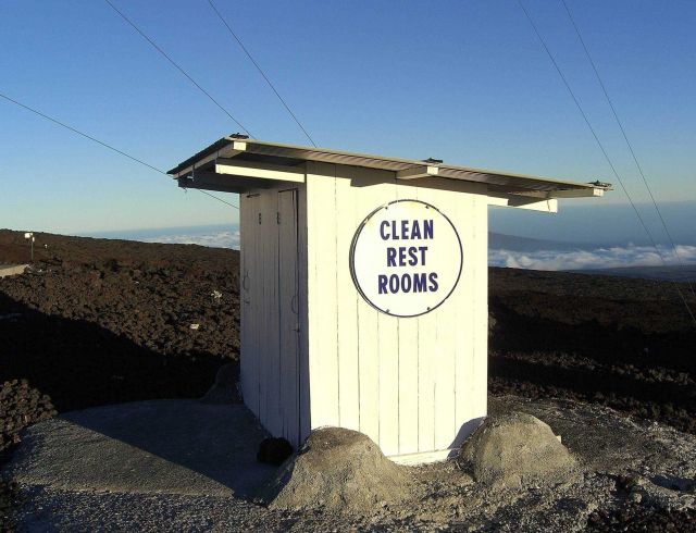 The venerable restroom facility at NOAA's Mauna Loa Observatory Picture