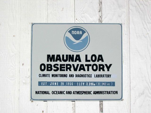The Mauna Loa Observatory sign. Picture