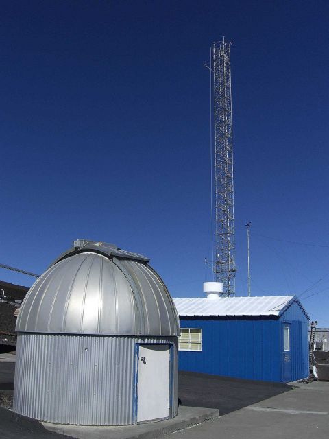 The Dobson spectrophotometer housed inside this dome provides daily measurements of the ozone layer. Picture