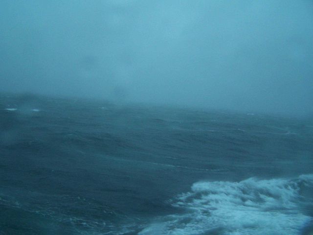 Riding out Tropical Storm Alberto on the NOAA Ship THOMAS JEFFERSON. Picture