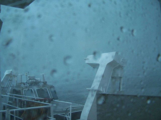 Riding out Tropical Storm Alberto on the NOAA Ship THOMAS JEFFERSON. Picture