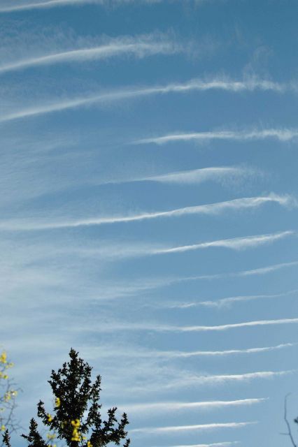 Gravity wave clouds forming over the Front Range of the Rocky Mountains. Picture