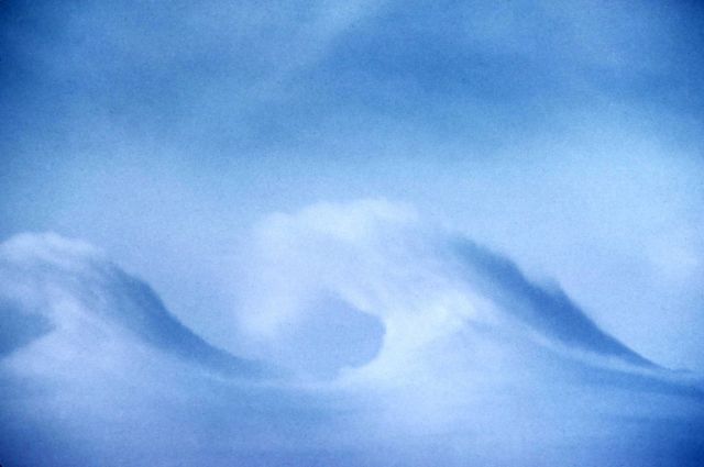 Helmholtz wave clouds over the Front Range of the Rocky Mountains. Picture