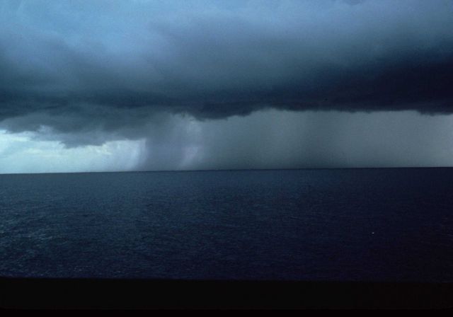 A downburst observed at sea. Picture