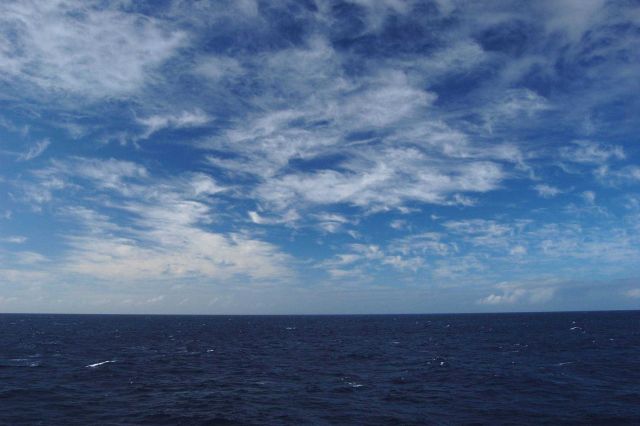 Cirrus at sea. Picture