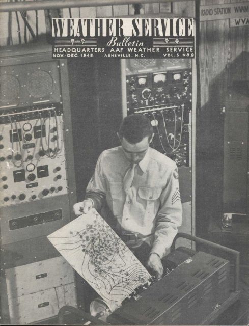 Cover of Volume 3, No.9 of the Army Air Forces Weather Service Bulletin Picture