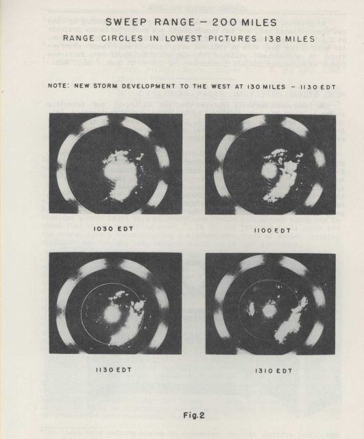 Radar range display of AN/CPS-9 storm detection radar system Picture