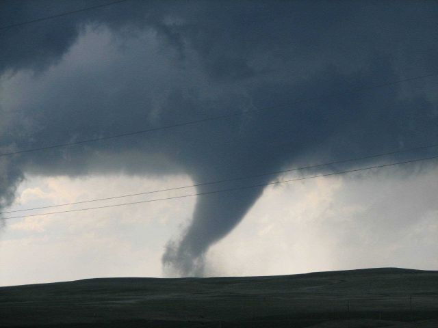 Relatively small EF-0 tornado on the Enhanced Fujita Scale. Picture