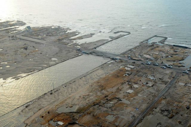 Damaged bridge caused by Hurricane Ike Picture