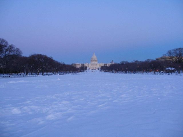 Looking east on the National Mall towards the Capitol following the blizzard of February 9-10 Picture