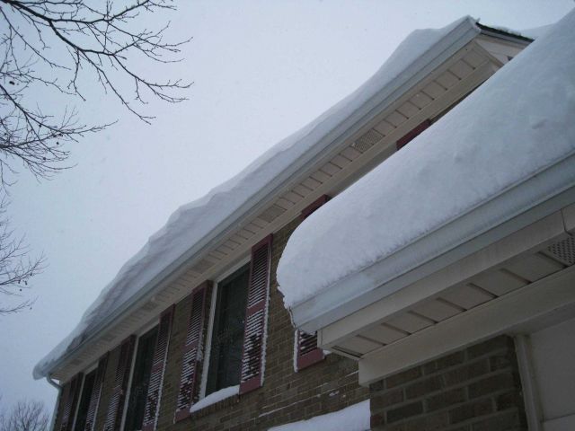 Few angled roofs collapsed during storms but it still was worrisome Picture