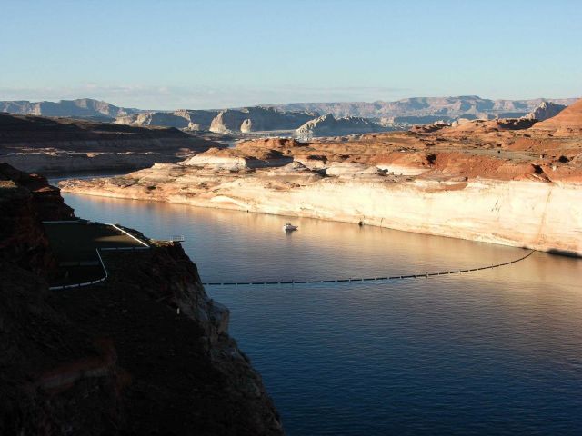Lake Powell above Glen Canyon Dam on the Colorado River. Picture