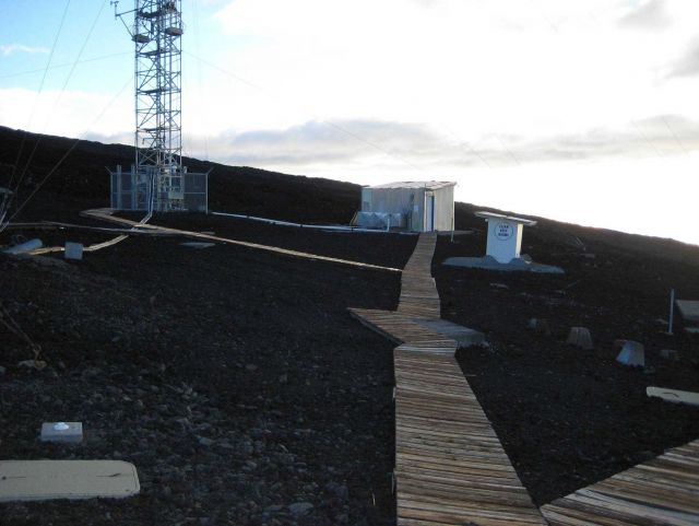 Some of the buildings at the Mauna Loa Observatory. Picture