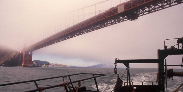 Looking back as leaving San Francisco Bay Picture