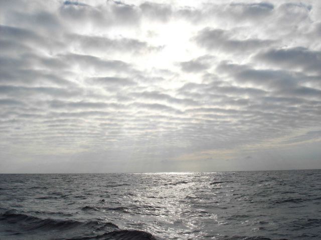Sun, light, clouds, and ocean Picture