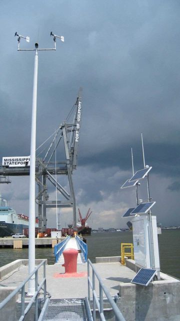 A new real-time wind and current system installed as part of the Pascagoula- Gulfport Physical Oceanographic Real-Time System (PORTS) Picture